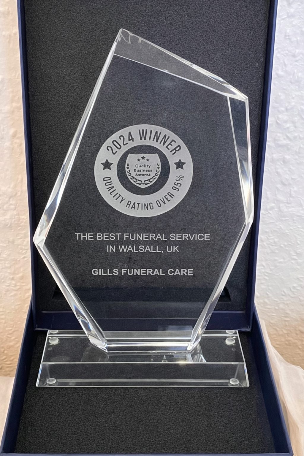 Gills Funeral Care — 2024 Quality Business Award winner, Best Funeral Service in Walsall